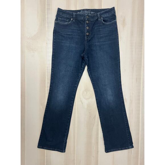 Gloria Vanderbilt Hi-rise Button Fly Bootcut Jeans Women’s Sz 14 Stretch - Picture 2 of 8